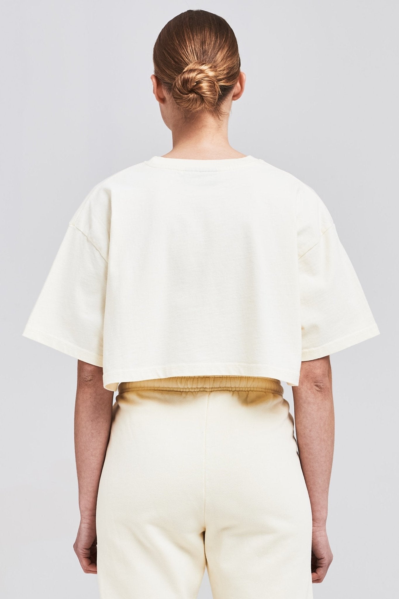 LAYLA OVERSIZED CROPPED TEE WASHED VANILLA - Drakkar shop