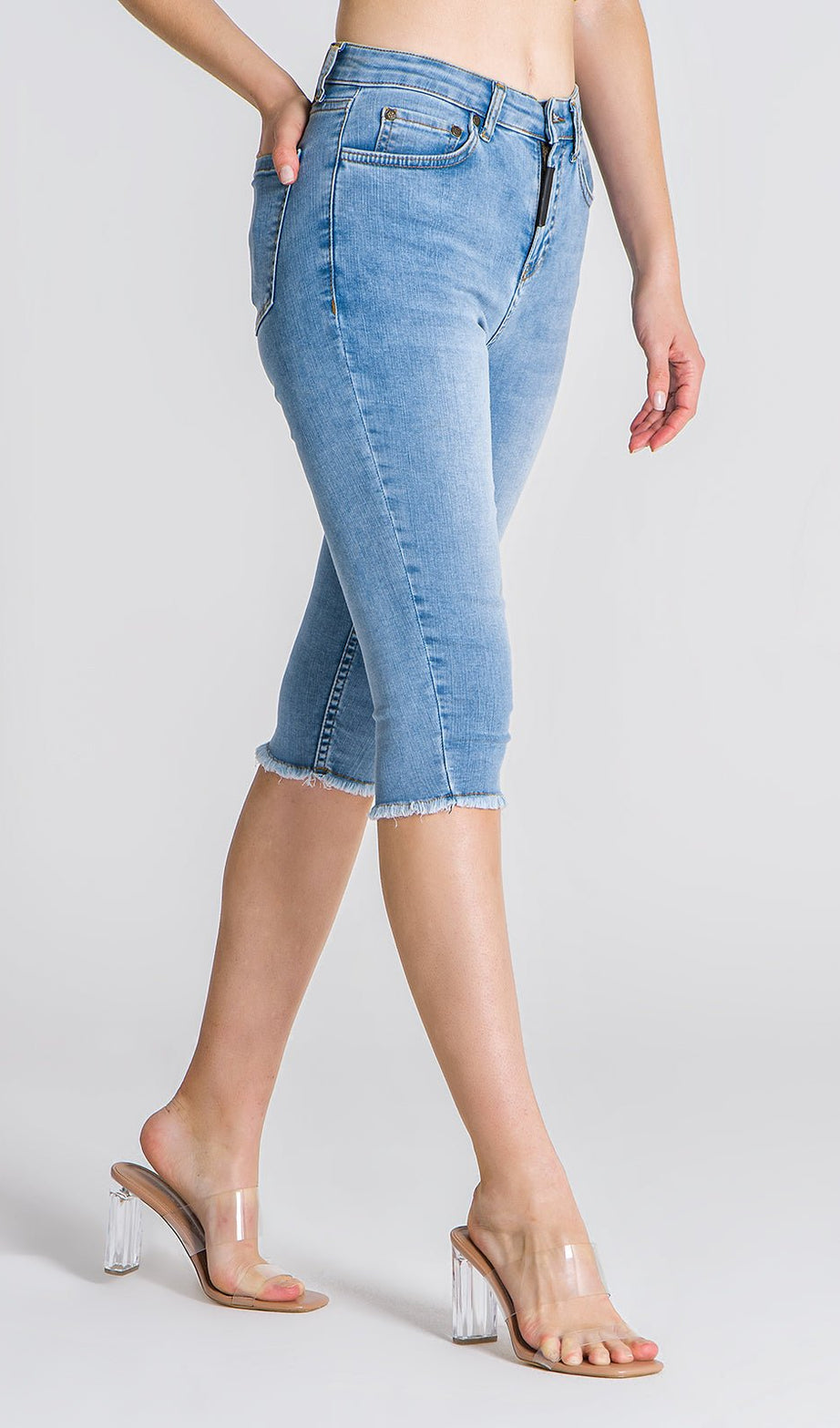 LIGHT BLUE CORE SKINNY SHORTS - Drakkar shop