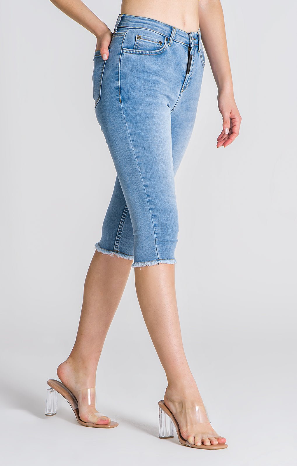 LIGHT BLUE CORE SKINNY SHORTS - Drakkar shop