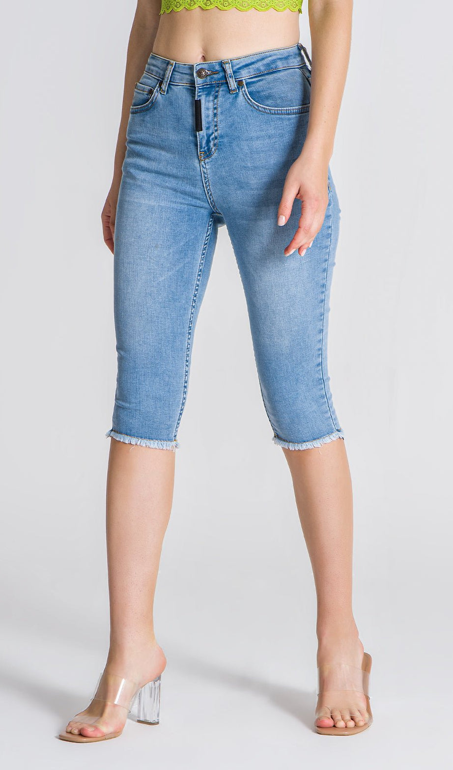 LIGHT BLUE CORE SKINNY SHORTS - Drakkar shop