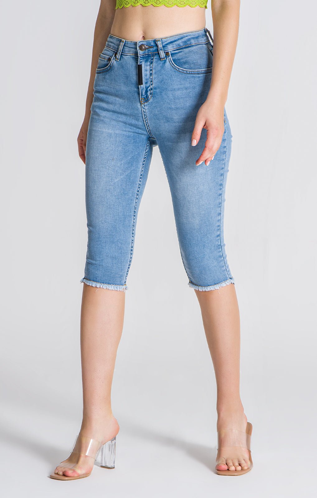 LIGHT BLUE CORE SKINNY SHORTS - Drakkar shop