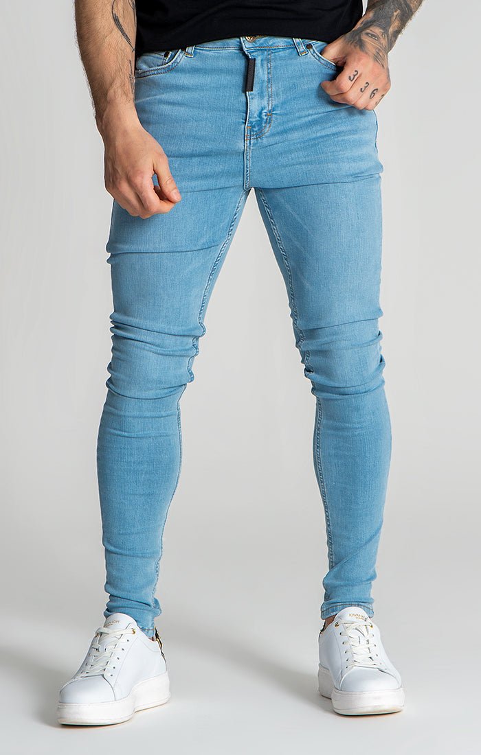 LIGHT BLUE GK IRON SKINNY JEANS - Drakkar shop