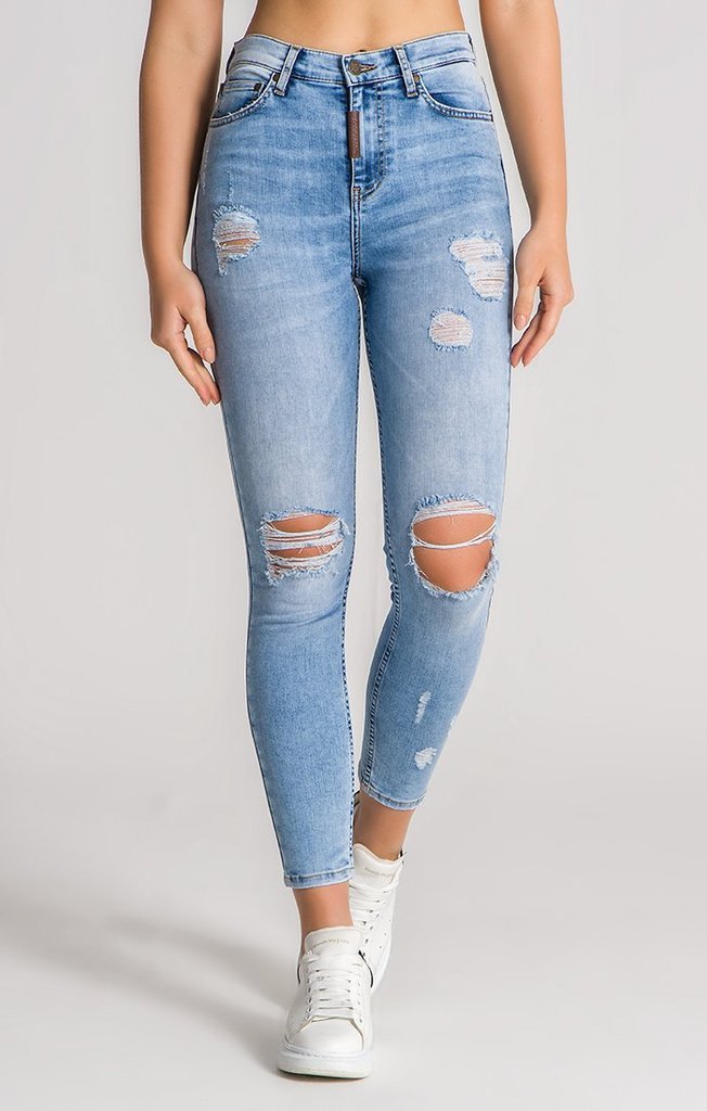 Light Blue Ripped Jeans - Drakkar shop