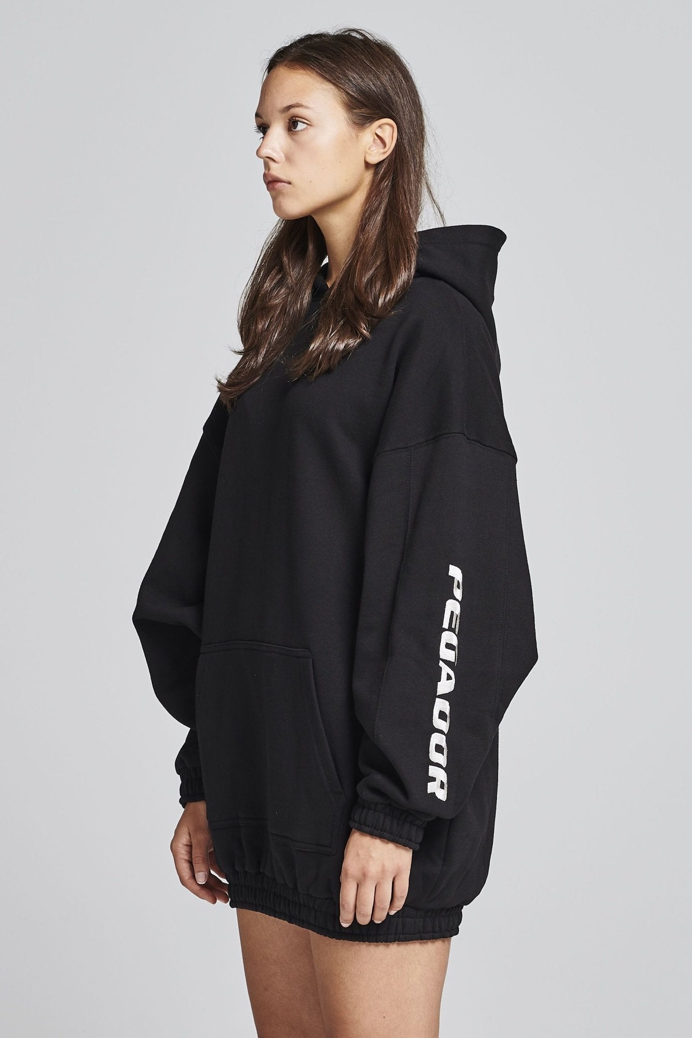 LOMITA OVERSIZED HOODIE DRESS BLACK - Drakkar shop
