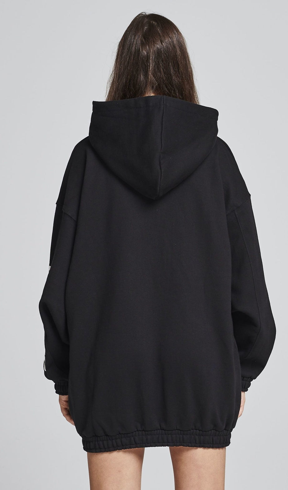 LOMITA OVERSIZED HOODIE DRESS BLACK - Drakkar shop