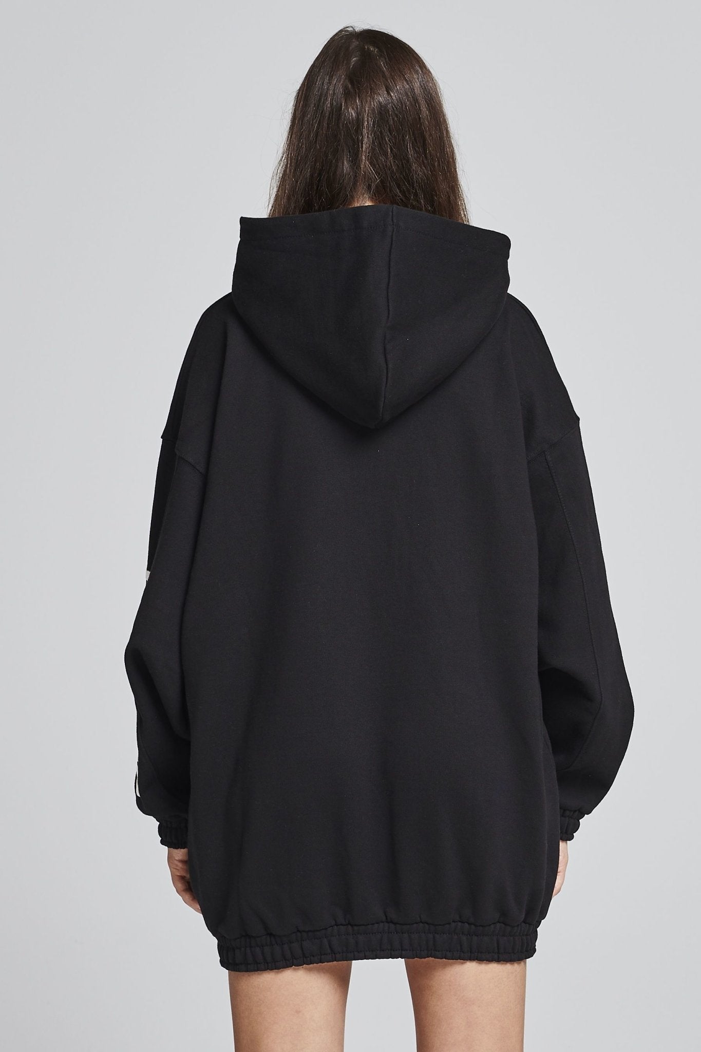LOMITA OVERSIZED HOODIE DRESS BLACK - Drakkar shop