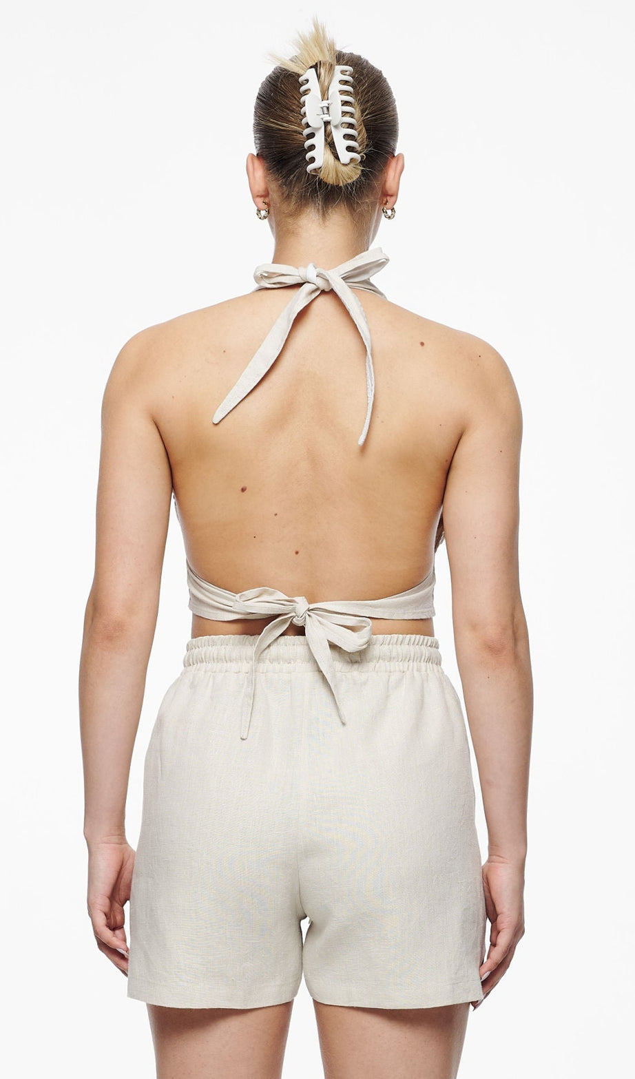 MOLLI CANVAS NECKHOLDER TOP UNBLEACHED - Drakkar shop