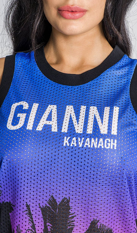 MULTICOLOR PALMS DRESS - Drakkar shop