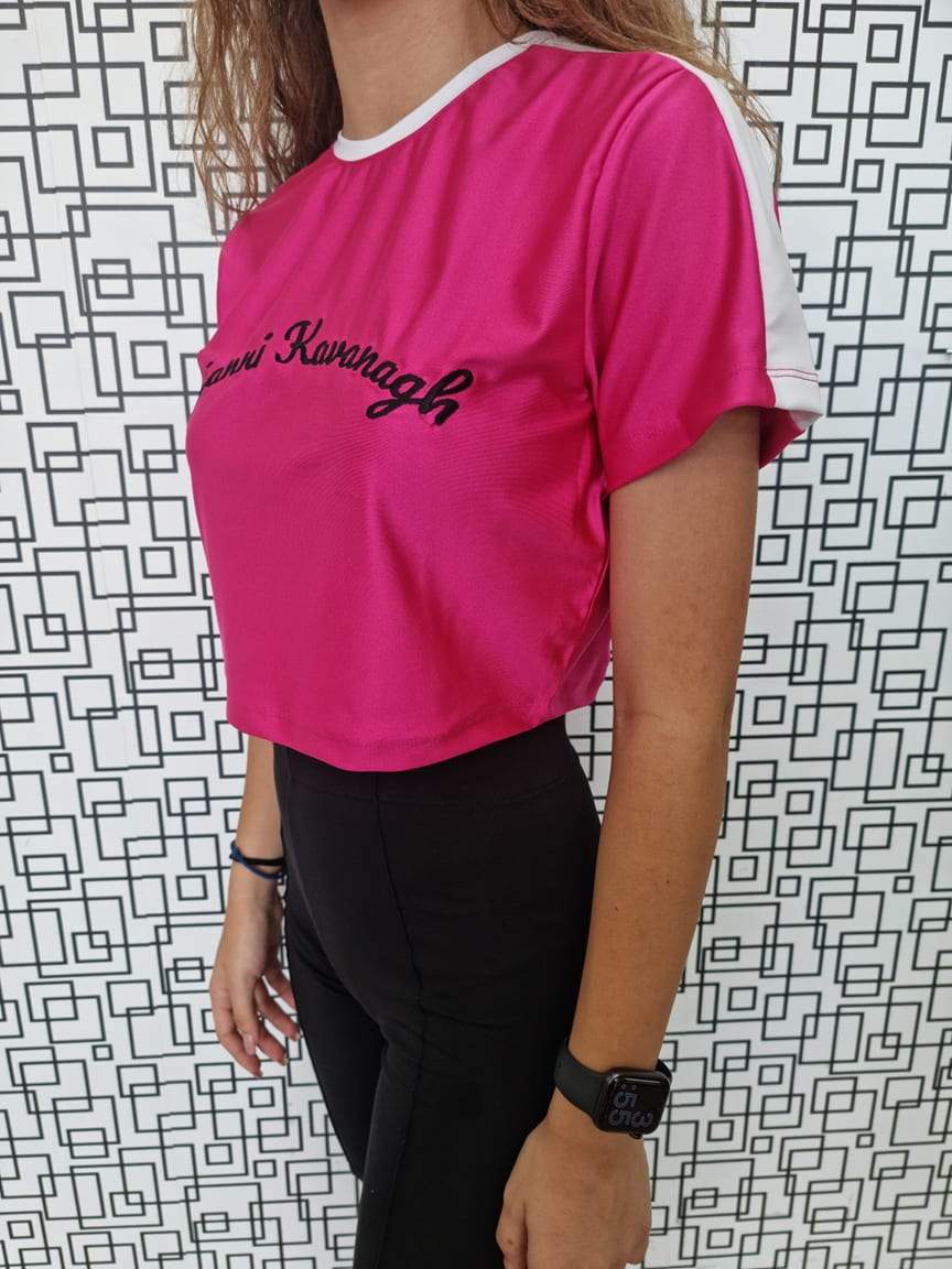 Neon Pink Cropped Tee - Drakkar shop