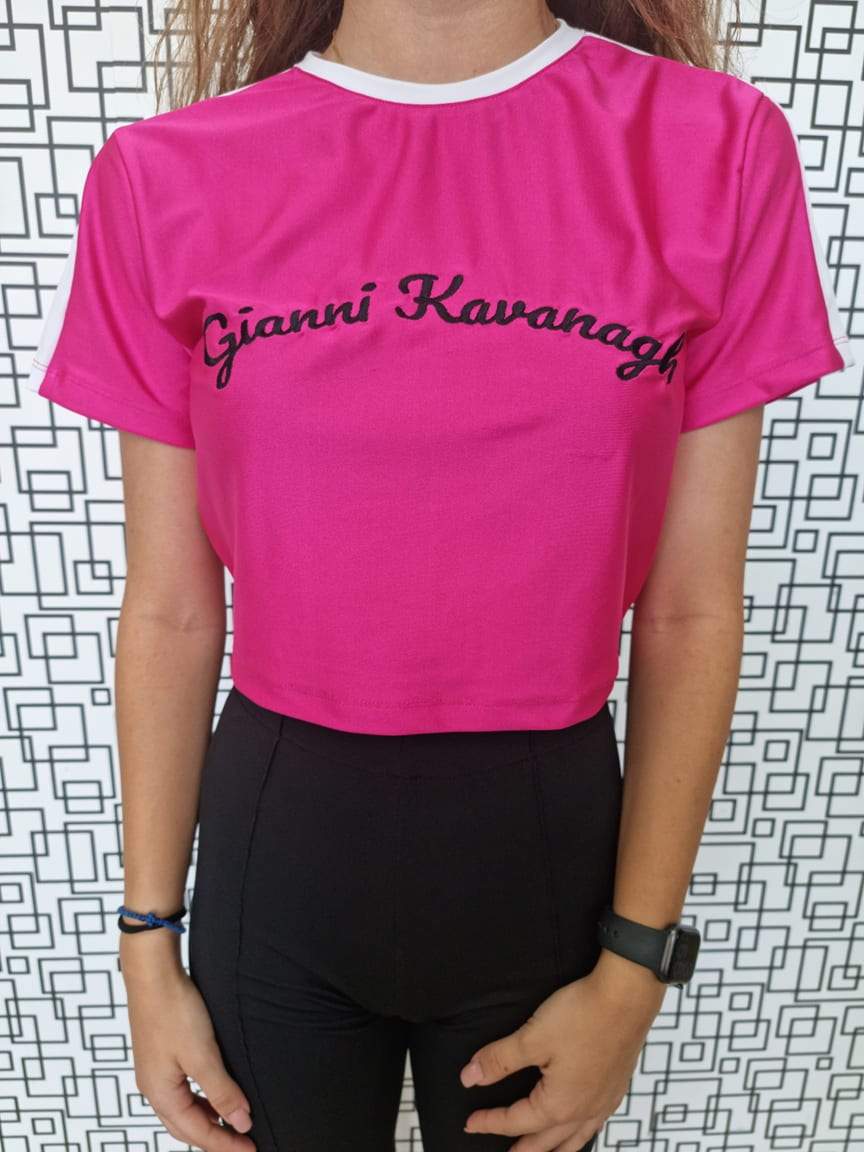 Neon Pink Cropped Tee - Drakkar shop