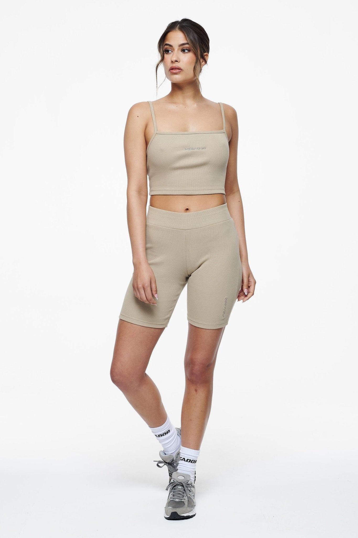 RUBY RIB CROP TOP VINTAGE WASHED ESPRESSO - Drakkar shop