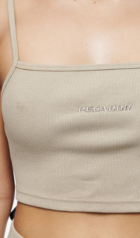 RUBY RIB CROP TOP VINTAGE WASHED ESPRESSO - Drakkar shop