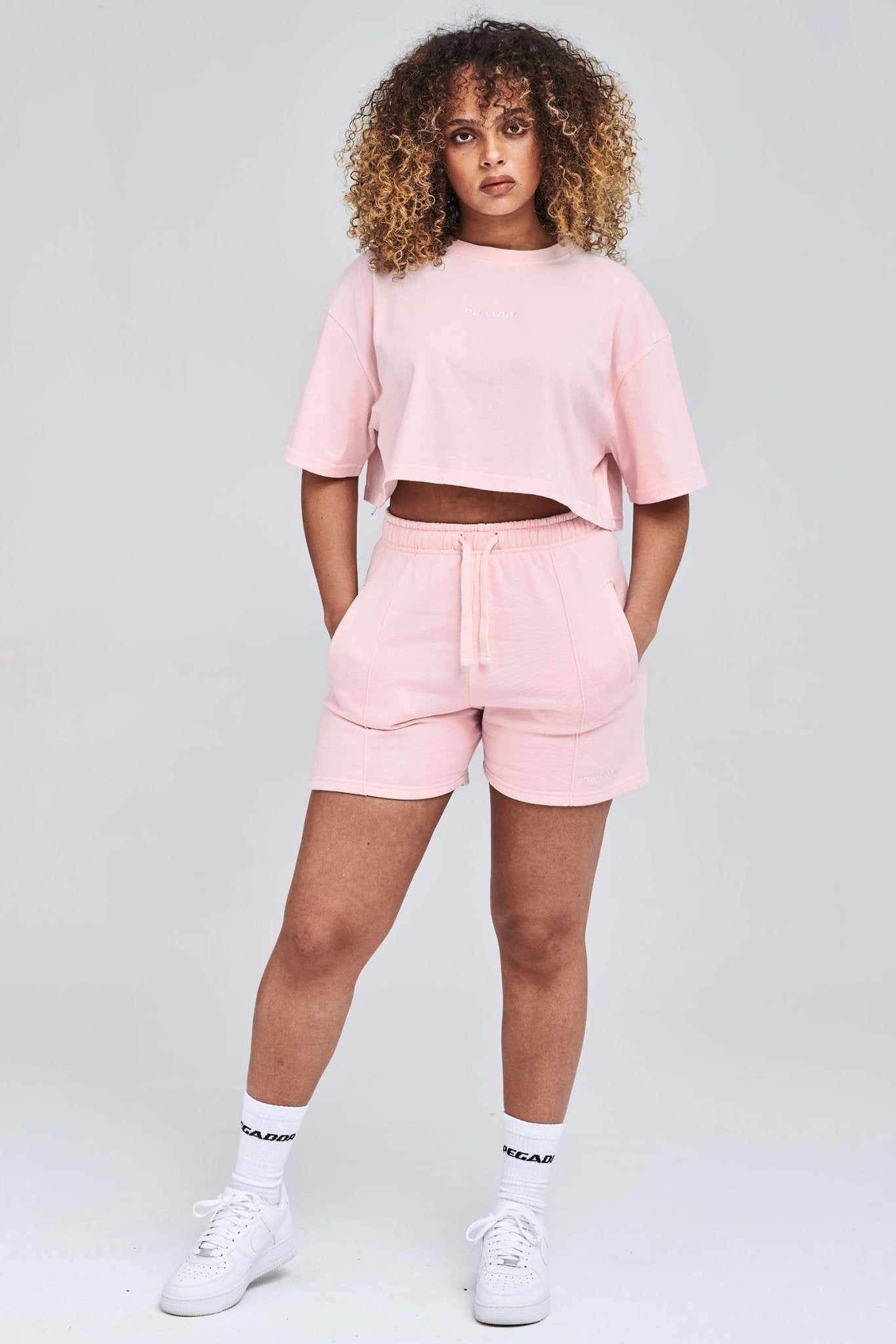 SULLY HIGH WAISTED SHORT WASHED FLAMINGO - Drakkar shop
