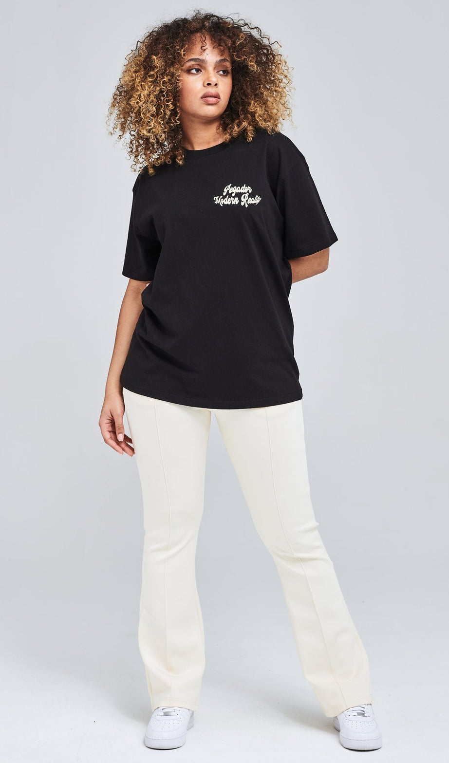 VALIA FLARED TRACK PANTS HONEY - Drakkar shop