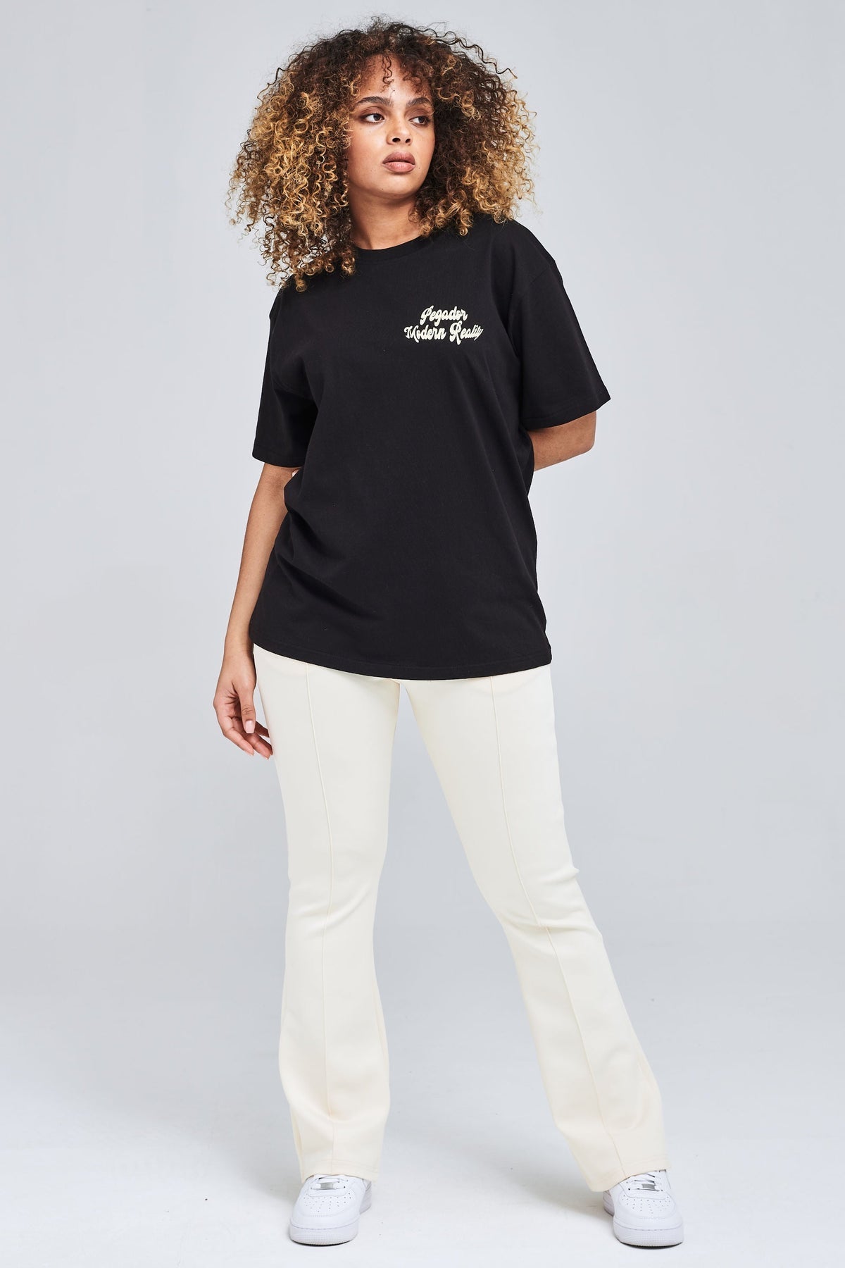 VALIA FLARED TRACK PANTS HONEY - Drakkar shop