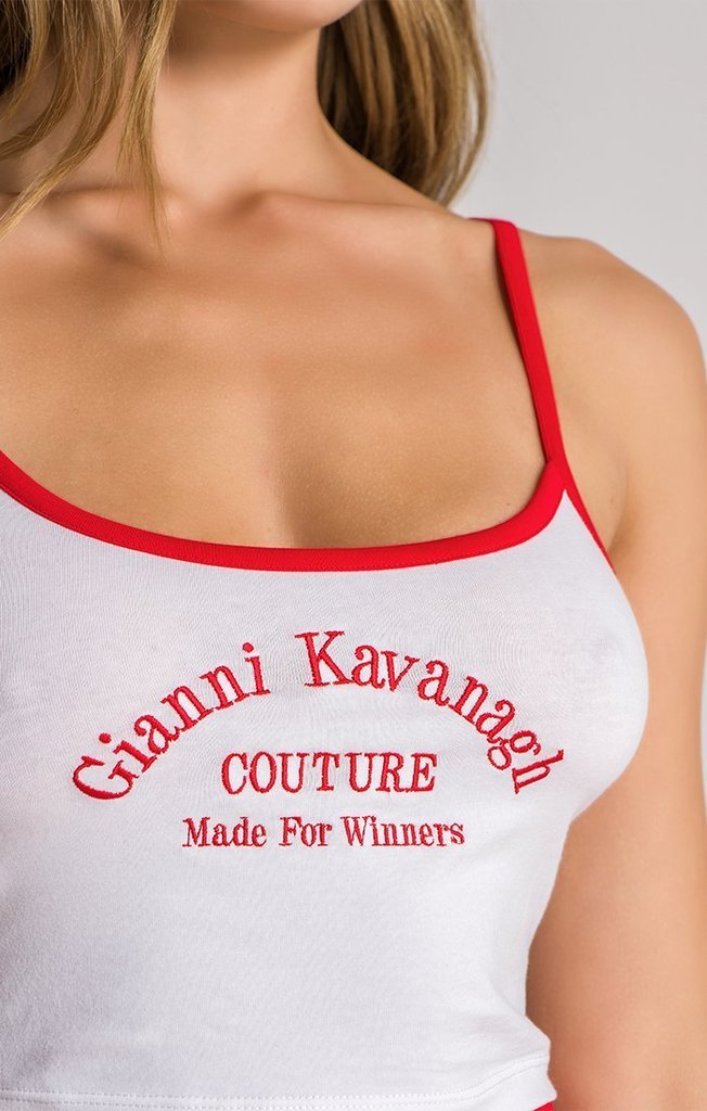 White and Red Couture Core Top - Drakkar shop