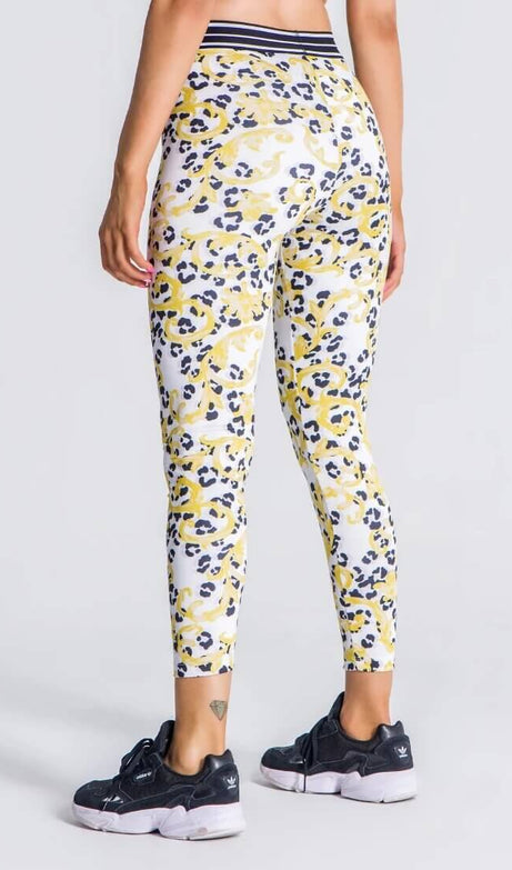 White Baroque Leopard Leggings - Drakkar shop
