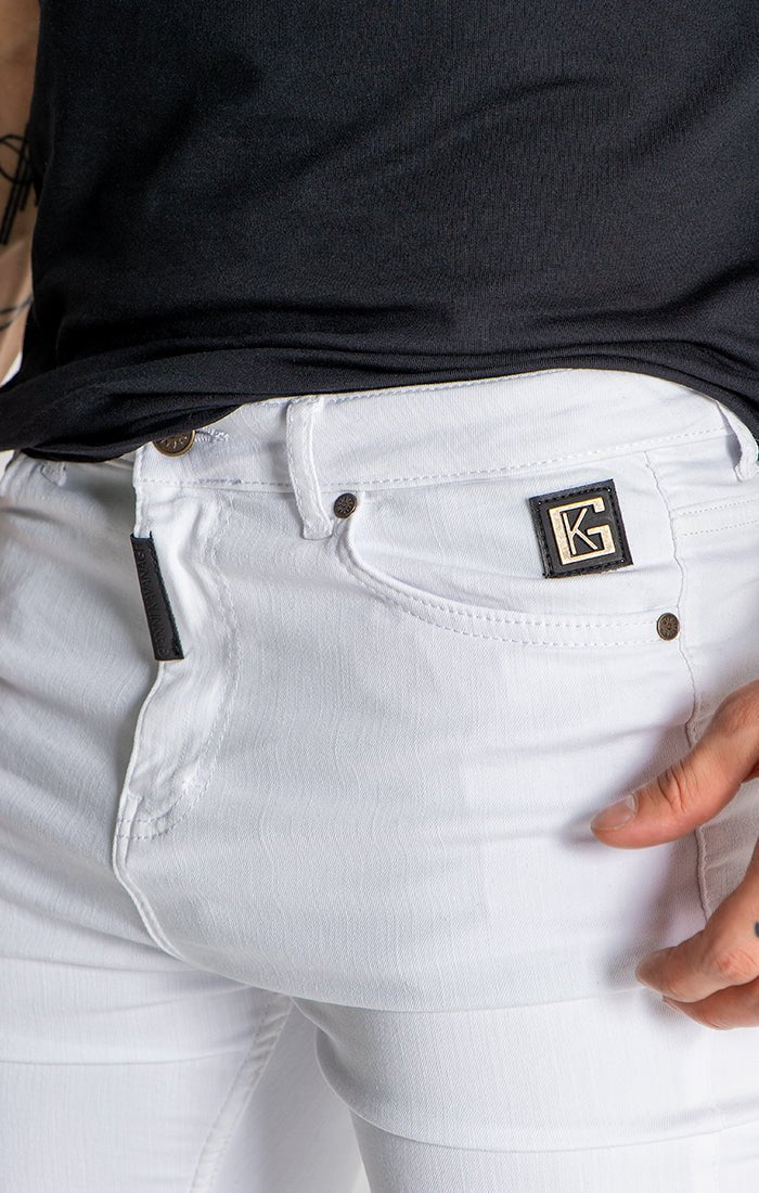 WHITE GK IRON SKINNY JEANS - Drakkar shop