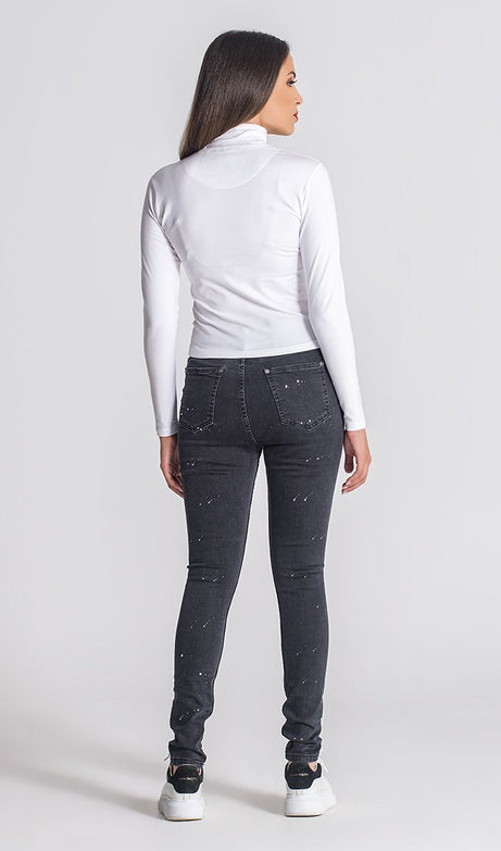 White Mystic Reflection Turtleneck Shirt - Drakkar shop