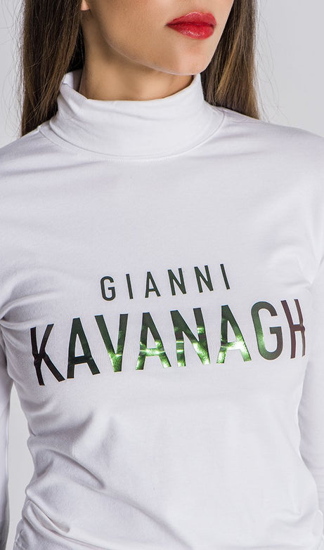 White Mystic Reflection Turtleneck Shirt - Drakkar shop