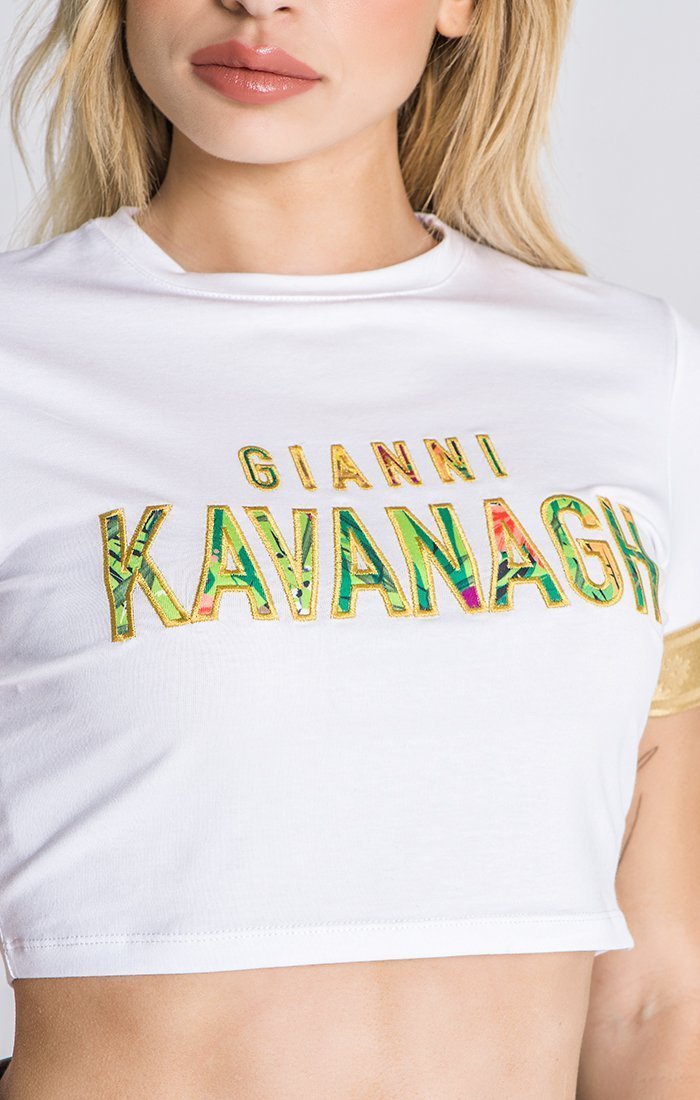 WHITE RAINFOREST CROPPED TEE - Drakkar shop