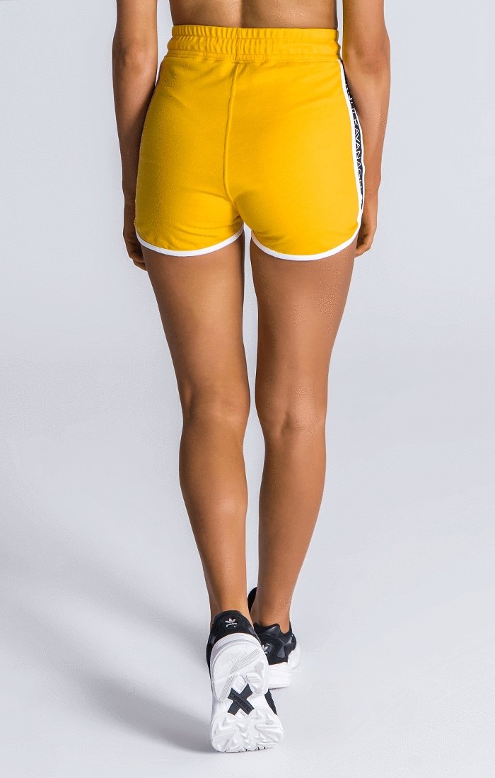 Yellow Sport Shorts With Gk Ribbon - Drakkar shop